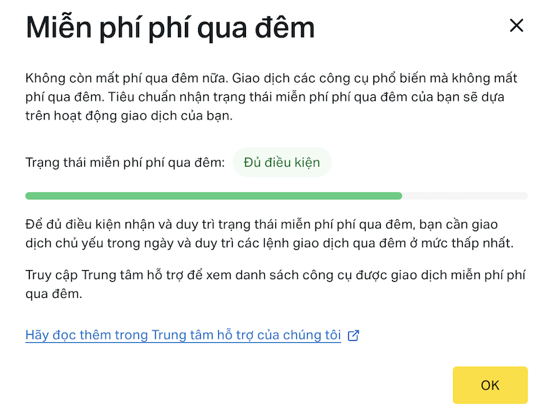 Cách kiểm tra cấp độ swap-free của tài khoản trên Sàn Exness